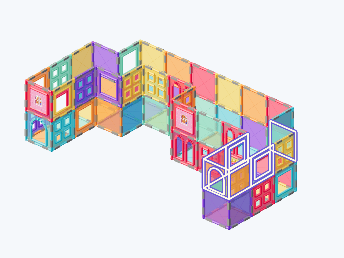 8. Build storey 2 of the colored walls