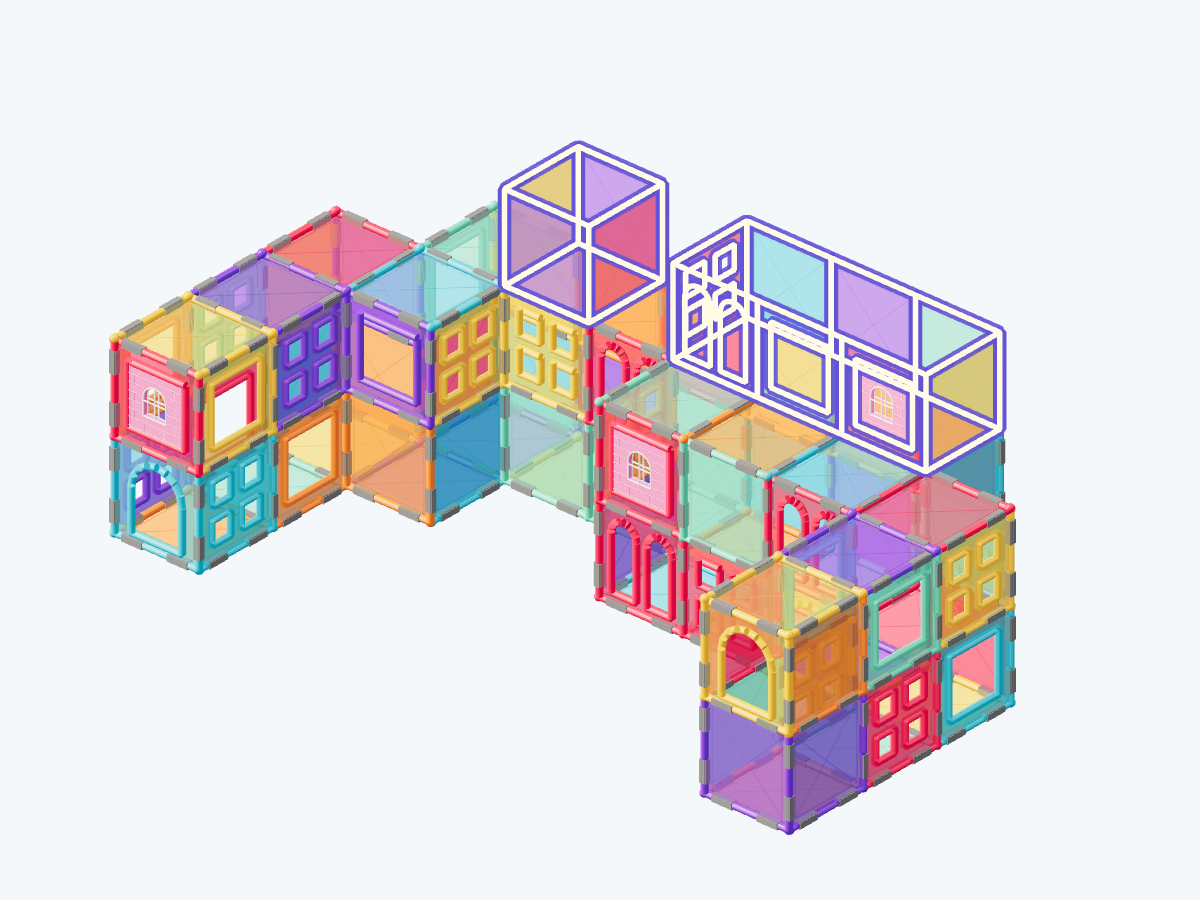 10. Build storey 3 of the colored walls