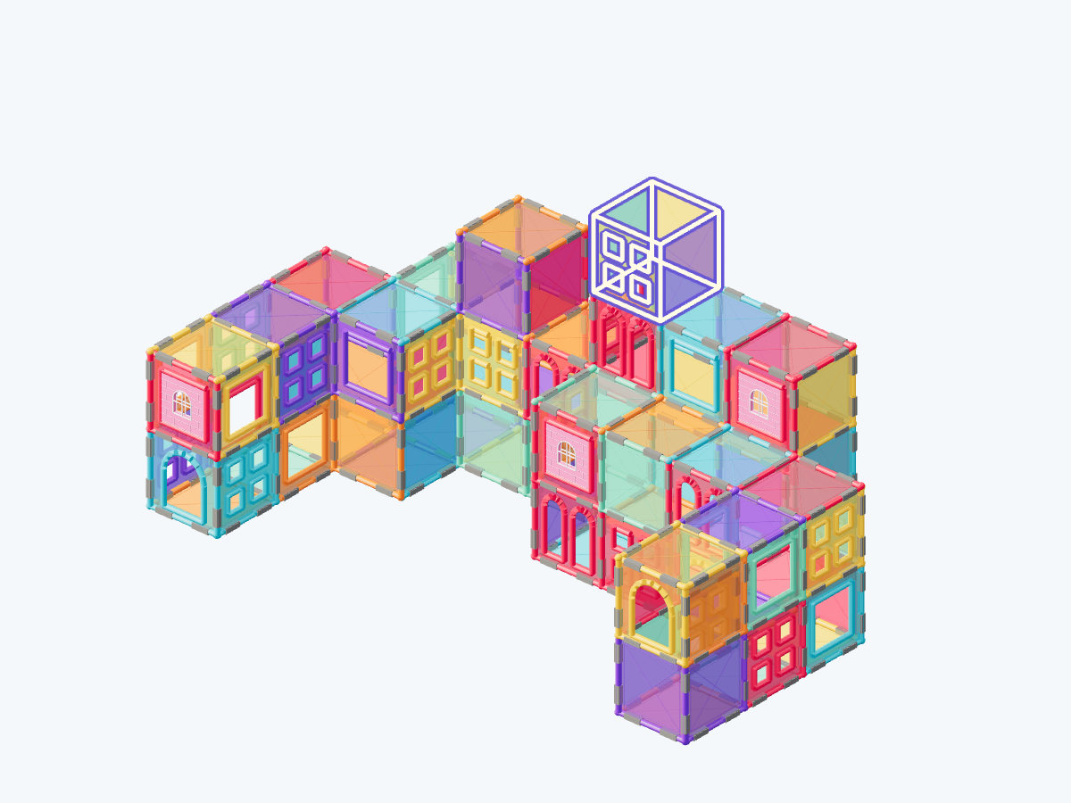 12. Build storey 4 of the colored walls