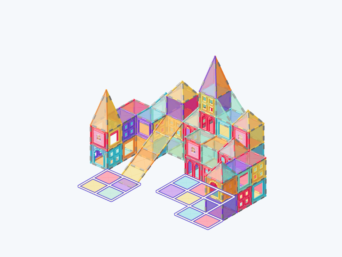 25. Lay out the colorful courtyard