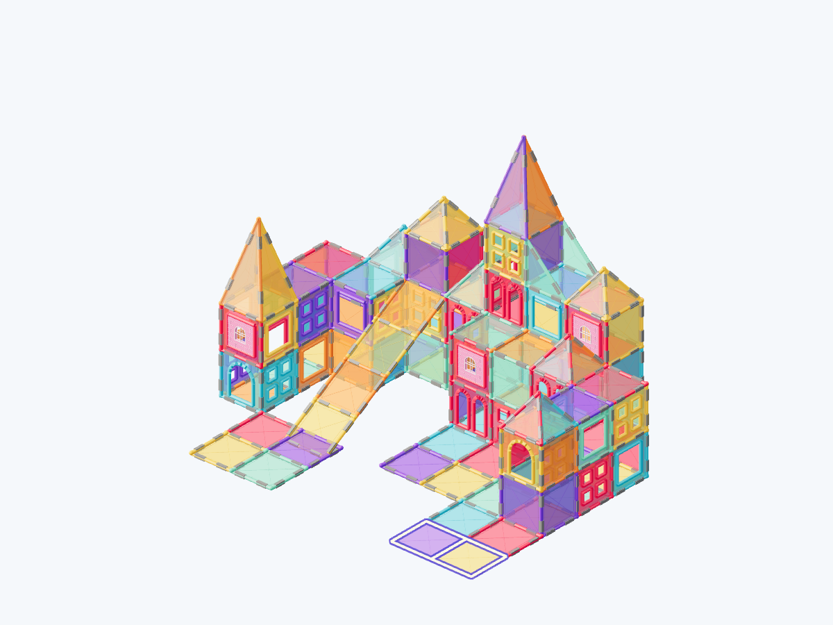 26. Lay out the colorful courtyard